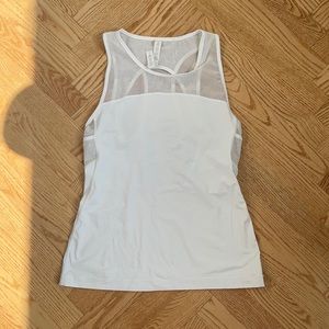 White Mesh Lululemon tank